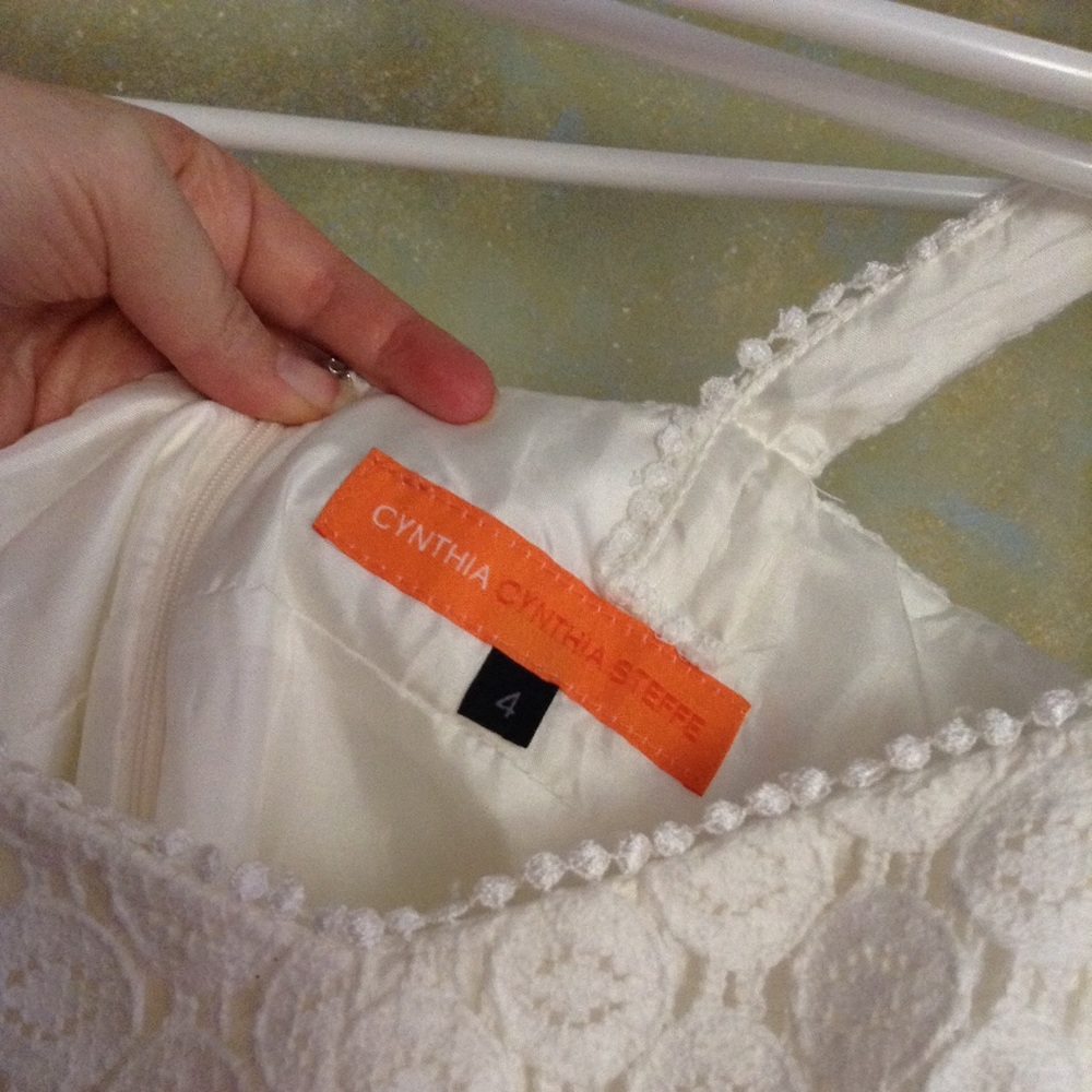 big price drop! Cynthia Rowley white dress cute